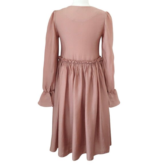 KERNEL COSMOS midi dress with ruffle trim sz S - Picture 2 of 7